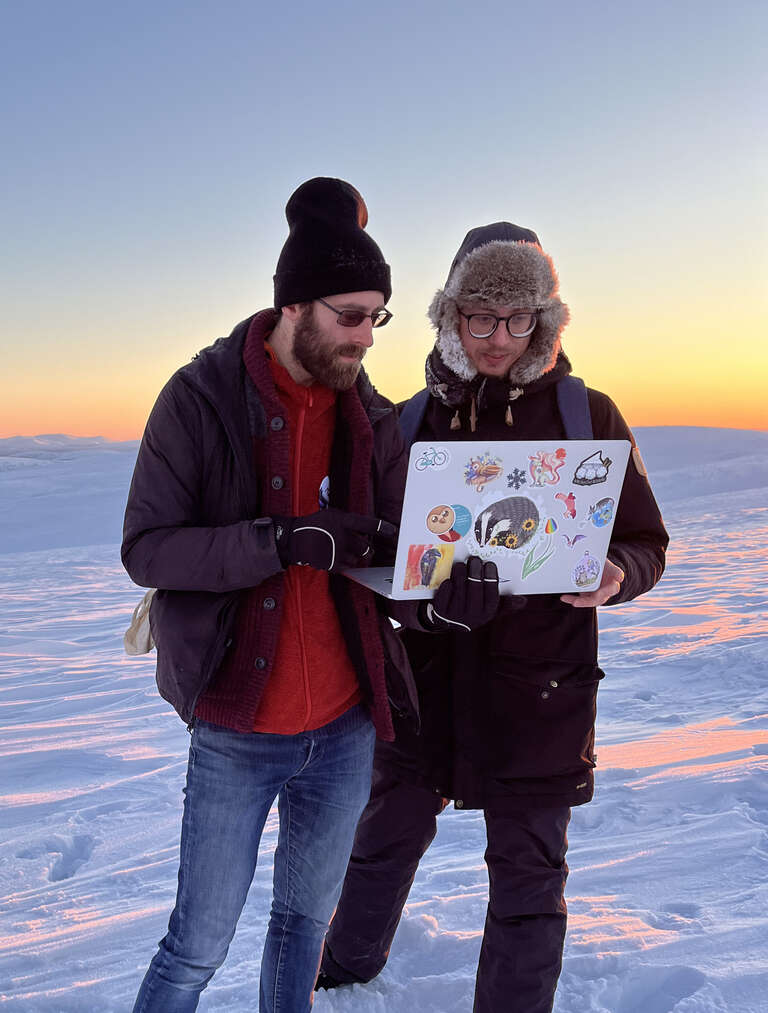 Still coding in the wintry depths of Lapland.